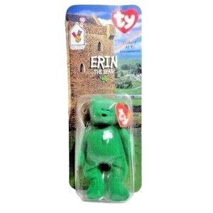 Ty Beanie Baby Ireland Erin the Bear 1999 McDonalds Shamrock Green Plush Toy